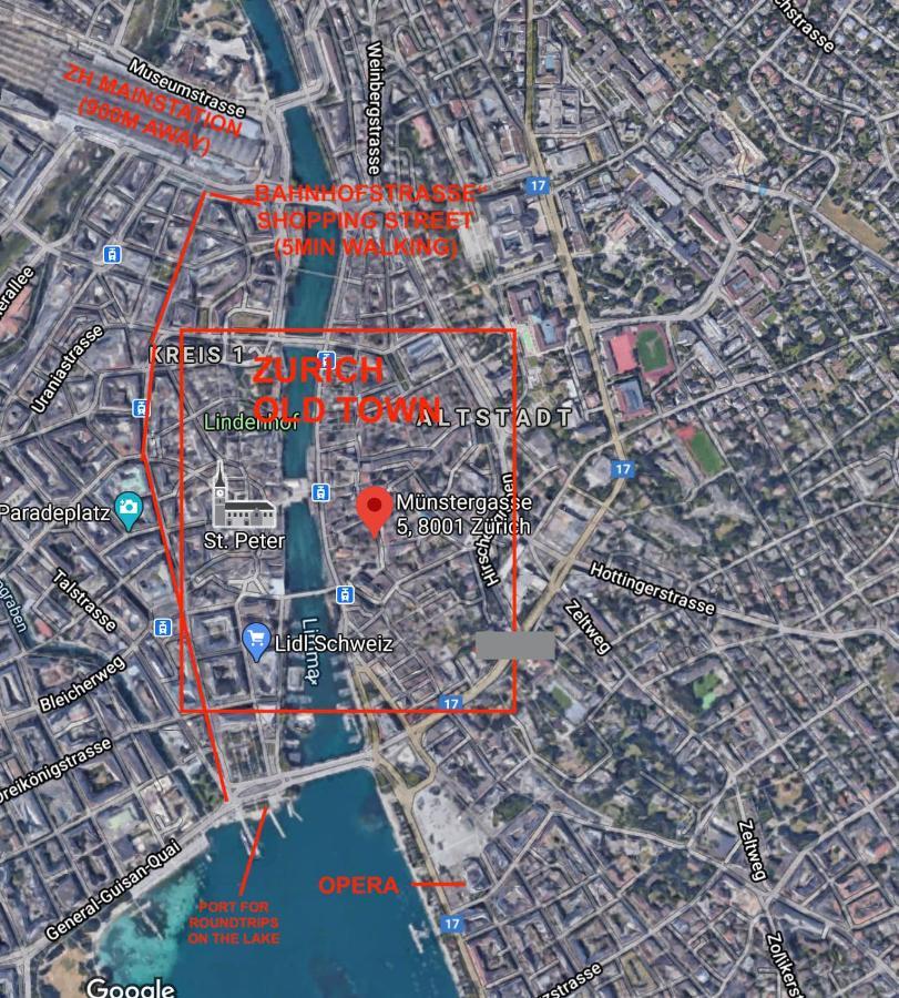 Muenstergasse Zurich Old Townアパートメント エクステリア 写真
